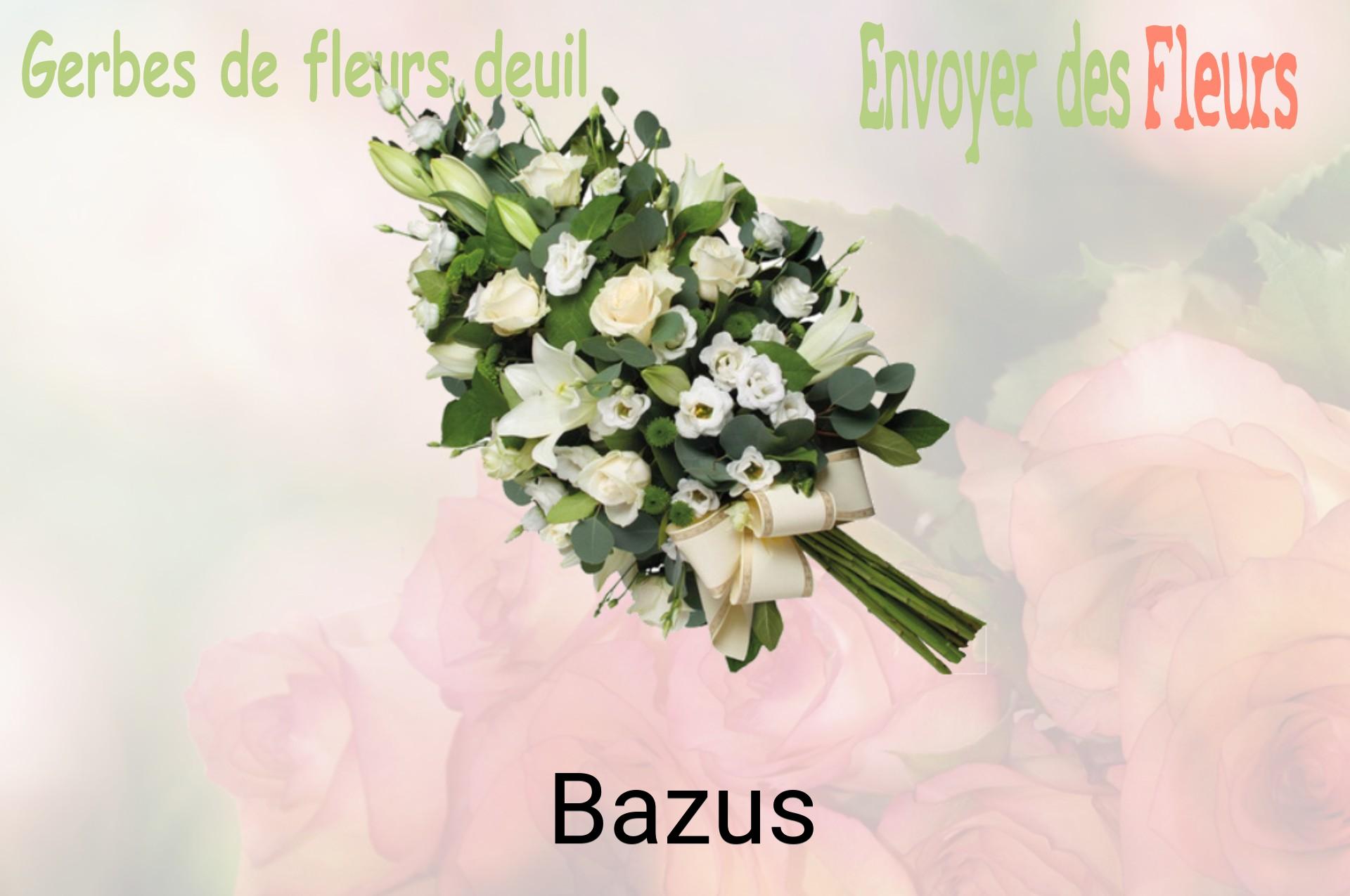 Gerbe de fleurs de deuil livrée à Bazus